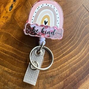 Pink 'Be Kind' Keychain